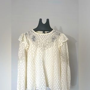 Express white blouse small